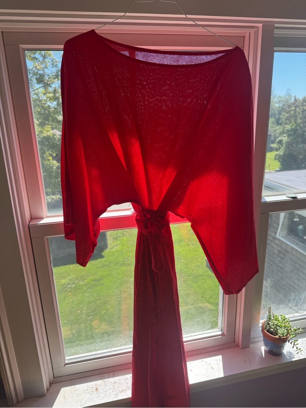 Red Women's Wrap Dress - Brand Not Visible